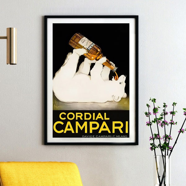 Cordial Campari Liquore Vintage Food&Drink Poster | Canvas Print | Gift Poster | Wall Decor | Print Buy 3 Pay For 2 | Express Shipping