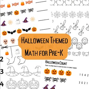 Halloween Themed Math Worksheets (Pre-K)