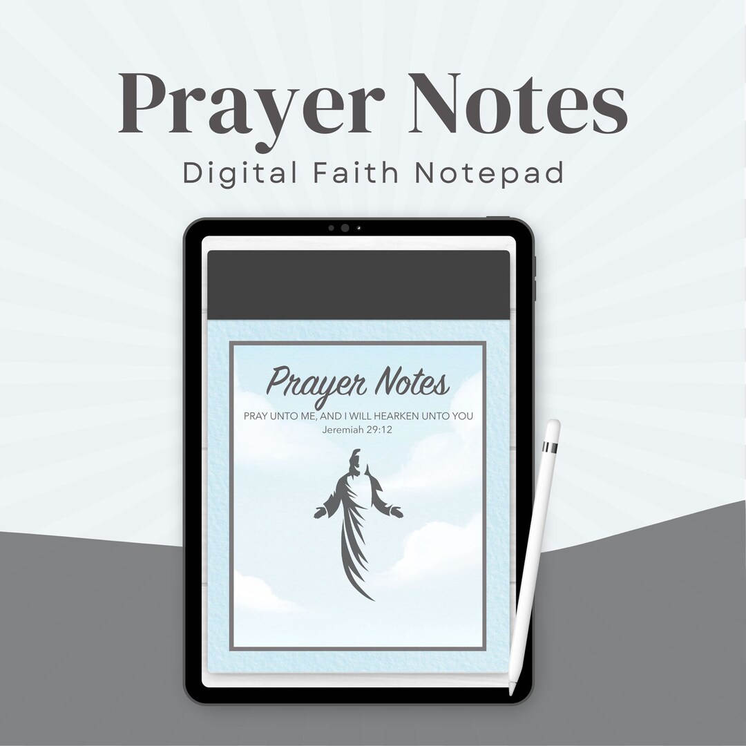 Pray Note Digital Prayer Notes | Christian Journal - Etsy