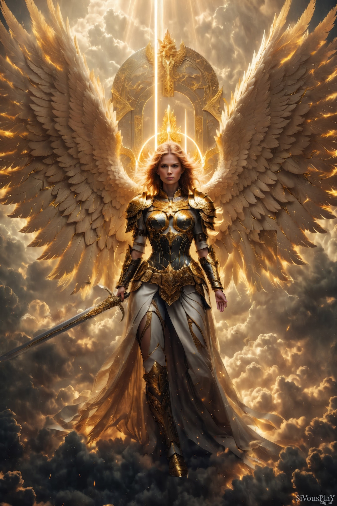 Holy Light Angel Art: Fantasy Digital Poster (digital Download) - Etsy