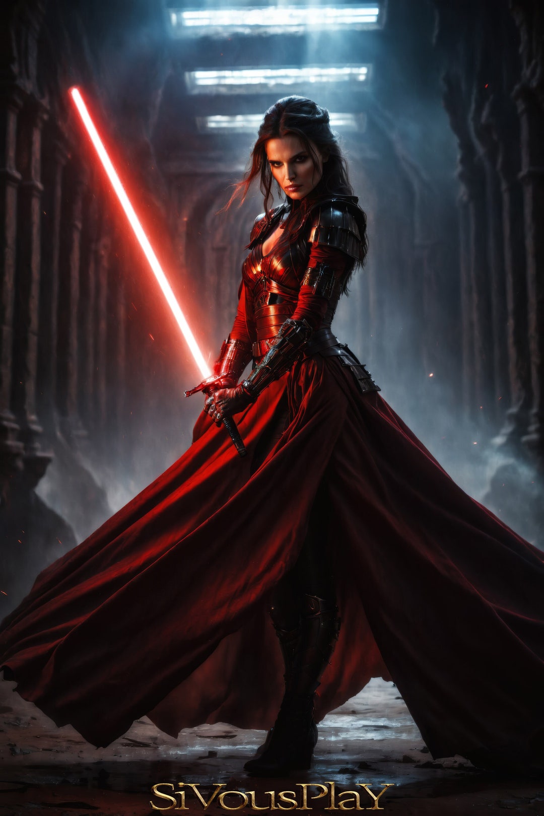 Dark Ladies of the Sith Art Print: Sci-fi Digital Poster (digital ...