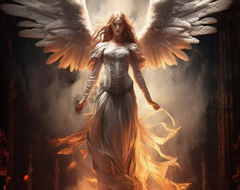 『A Holy Night of Angels.*』シーグラスアート Guardian Angel Watching Over Children – Pixel Art USA