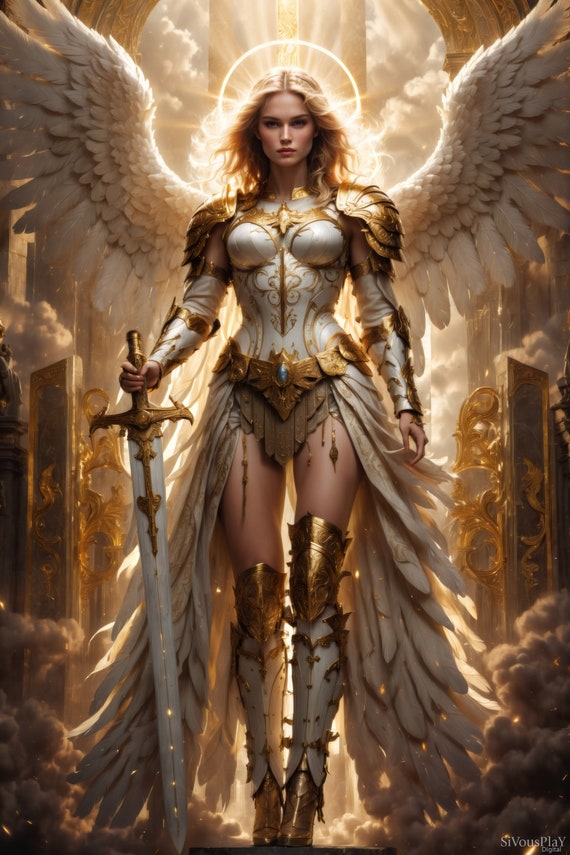Holy Light Angel Art: Fantasy Digital Poster (digital Download) - Etsy
