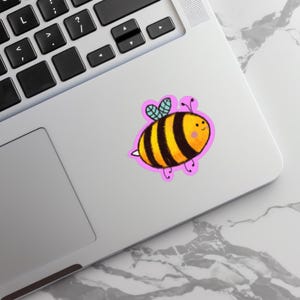 Adesivo de abelha | Adesivo laminado recortado | diário | adesivo para laptop | planejador | exclusivo | adesivos de abelha fofos
