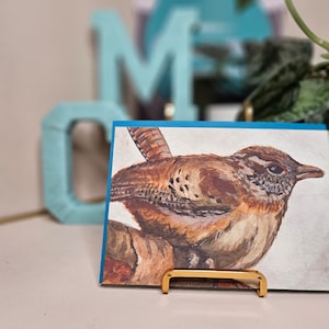 Anmutige Melodien: Fesselnde Brown Carolina Wren Aquarell Malerei