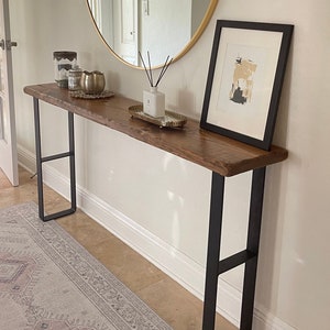 Unique Handmade Console Entryway Table - Sustainable Reclaimed Wood ...