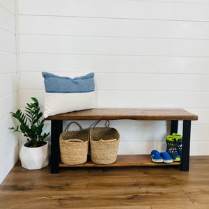 Entryway Bench with Shoe Rack, Shoe Rack, Entryway organizer, Shoe Organizer, Shoe storage, Patio Furniture, Outdoor Bench image 7