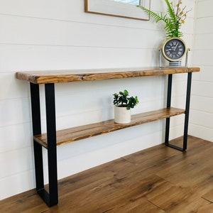 Unique Handmade Console Entryway Table - Sustainable Reclaimed Wood ...