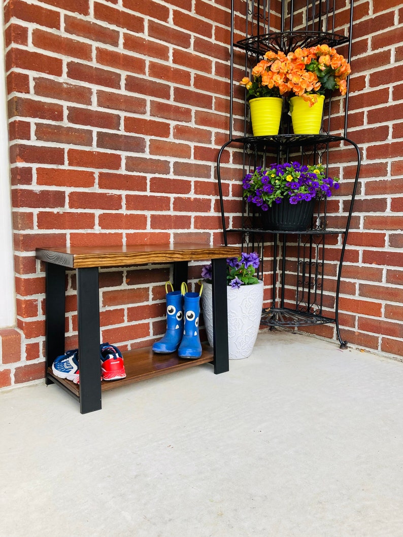 Entryway Bench with Shoe Rack, Shoe Rack, Entryway organizer, Shoe Organizer, Shoe storage, Patio Furniture, Outdoor Bench image 2