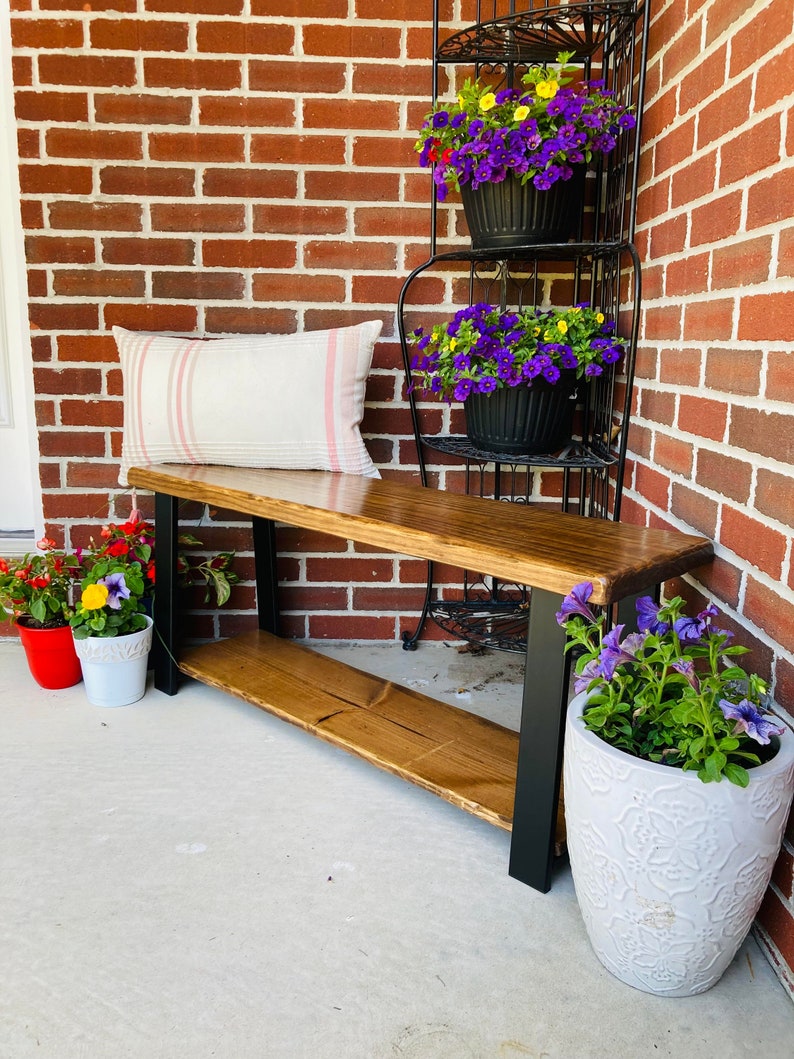 Entryway Bench with Shoe Rack, Shoe Rack, Entryway organizer, Shoe Organizer, Shoe storage, Patio Furniture, Outdoor Bench image 3