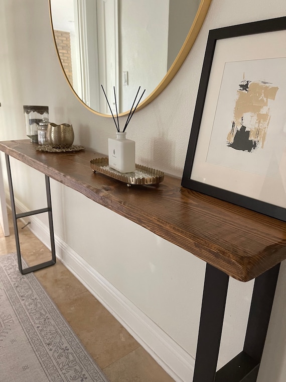 Unique Handmade Console Entryway Table - Sustainable Reclaimed Wood Furniture
