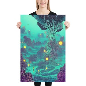 Warm Lights, Cold Winter Poster | Surreal & Abstract Wall Art | Unique Wall Art | Tons of Size Options!