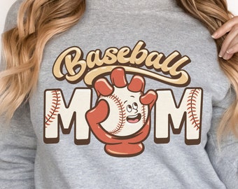 Retro Baseball Mom Sweatshirt, Baseball Mama Graphic Sweatshirt, Game Day Shirt, Sports Mom Shirt, Baseball Game Shirt, T-Ball Mom Shirt