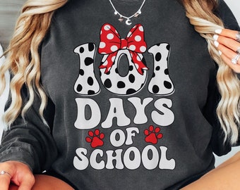 Comfort Colors Teachers 101 Days Of School Long Sleeve Tee Teacher Dalmatian 101 Days Shirt Teacher 100th Day Of School Shirt Teacher Gift