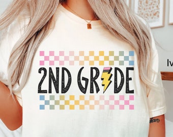 Comfort Colors Second Grade Teacher Shirt 2nd Grade Teacher First Day Of School T-Shirt Retro Second Grade Team Tee 2nd Grade Teacher Gift