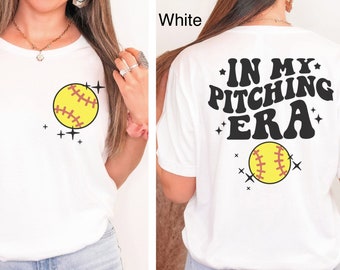 Softball In My Pitching Era Shirt Softball Pitcher T-Shirt Funny Softball TShirt Gift For Softball Pitcher Cute Softball Pitcher Game Tee