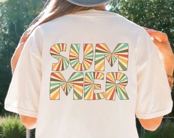 Comfort Colors Retro Summer Shirt Vintage Summer T-Shirt Trendy Beach TShirt Vacation T Shirt Beach Cover Up Travel Top Oversized Summer Tee
