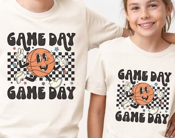 Kids Game Day Retro Basketball T Shirt, Kids Basketball Game Shirt, Kids Basketball Fan Shirt, Kids Basketball Lover Shirt