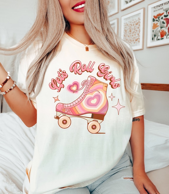 Amazing I Love Skate Roll With It T-Shirt - Old School Skate Amazing I Love Skate Roll With It T-Shirt - Old School Skate