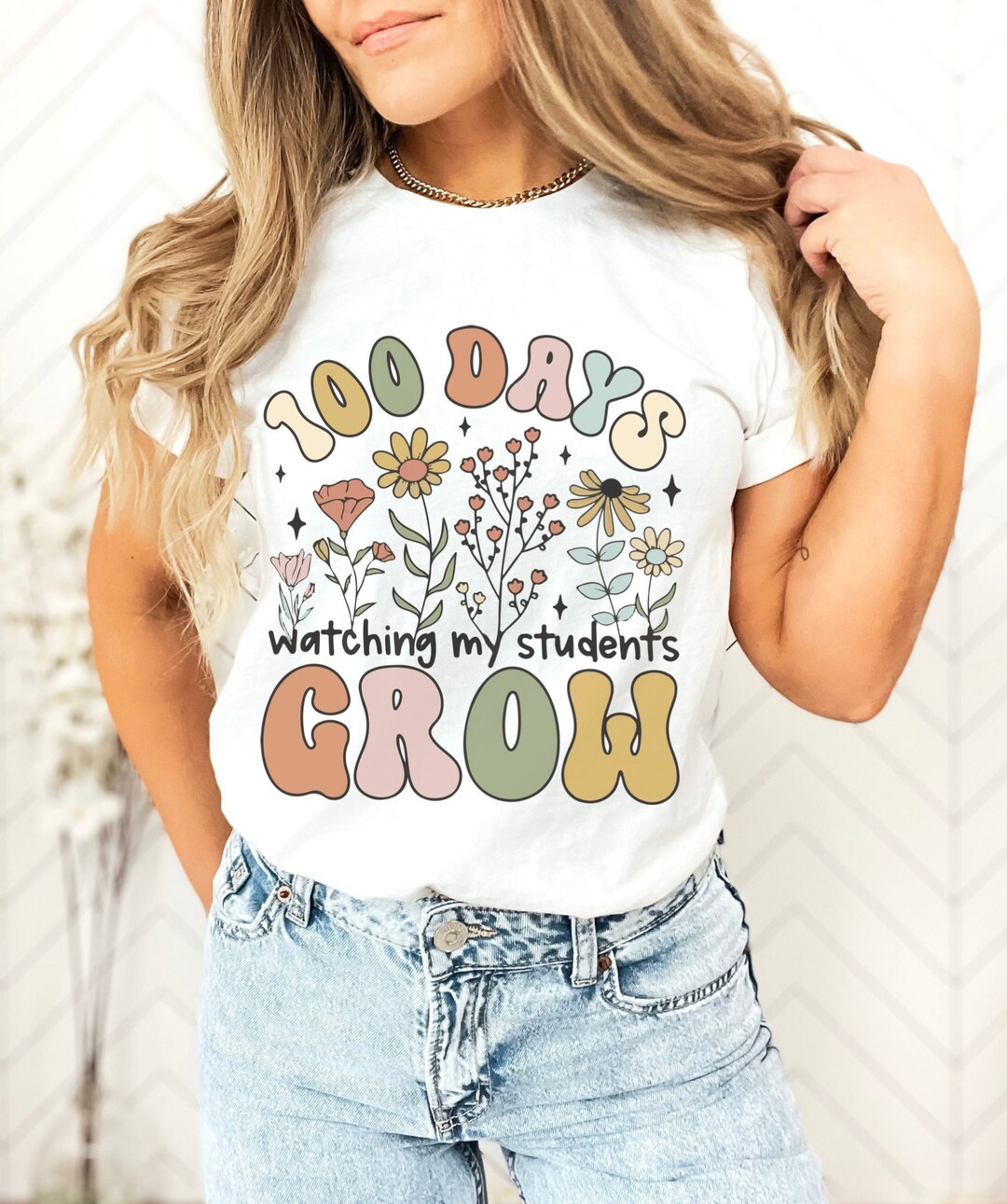 100th Day of School T Shirt for Teachers, 100 Days Watching My Students ...