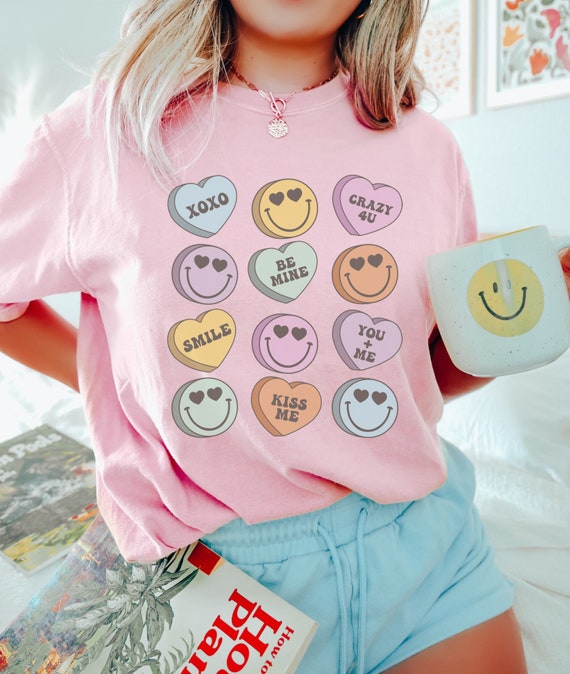 Kiss Emoticon Pink Heart Shirt - Kiss Face For Girls Tee Kiss Emoticon Pink Heart Shirt - Kiss Face For Girls Tee