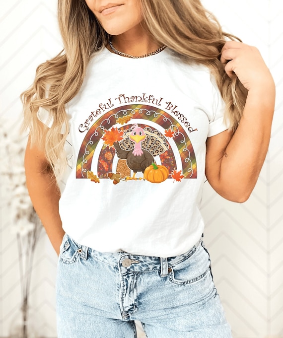 Thankful Grateful Blessed Mommy Leopard Turkey Thanksgiving T-Shirt Thankful Grateful Blessed Mommy Leopard Turkey Thanksgiving T-Shirt