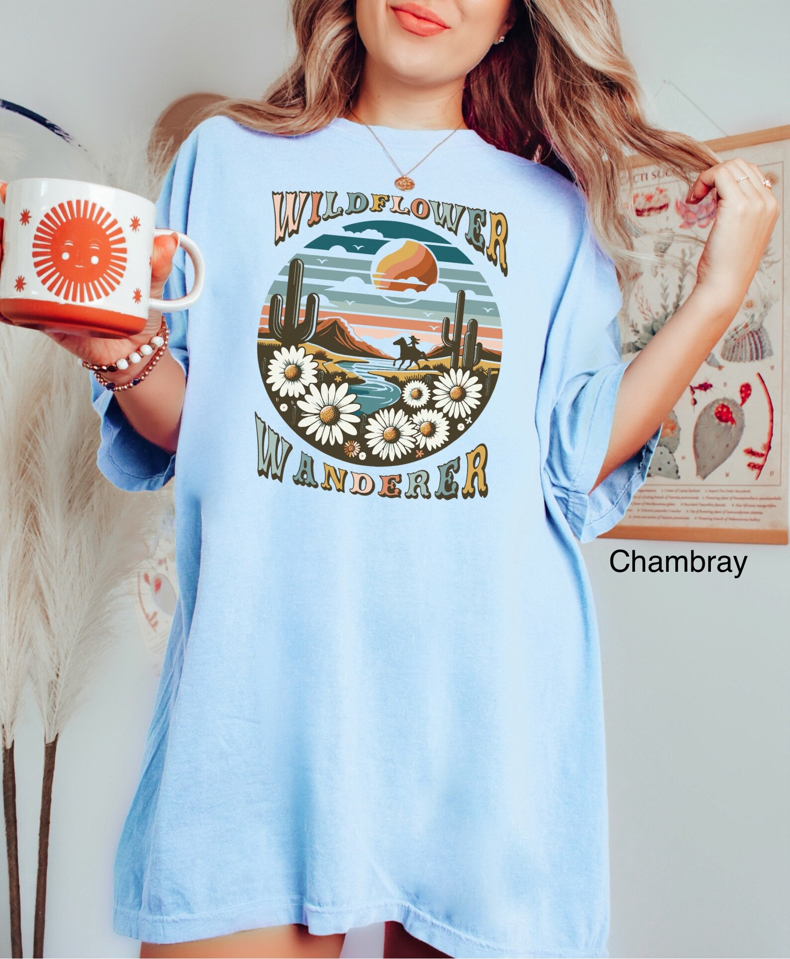 Comfort Colors Retro Wildflower Shirt Wildflower Wanderer T-shirt ...