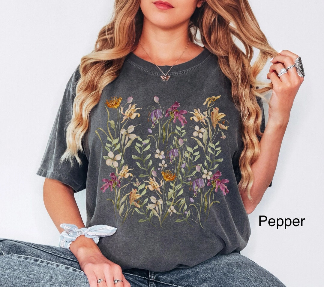 Comfort Colors Boho Wildflowers Shirt Wild Flower T-shirt Vintage ...