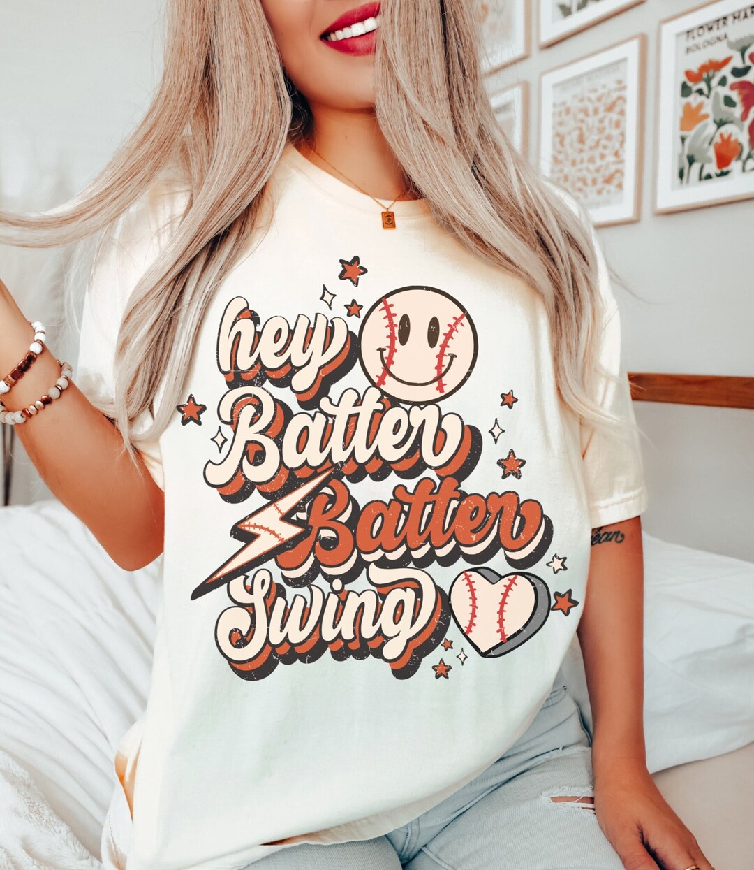 Batter Swing Baseball Front Back Graphic T Shirts
