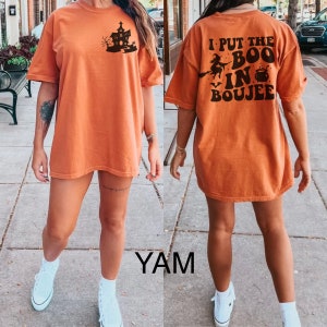 Comfort Colors Boujee Halloween Shirt I Put The Boo In Boujee T-Shirt Funny Halloween TShirt Cute Witch T Shirt Oversized Retro Fall Tee image 3