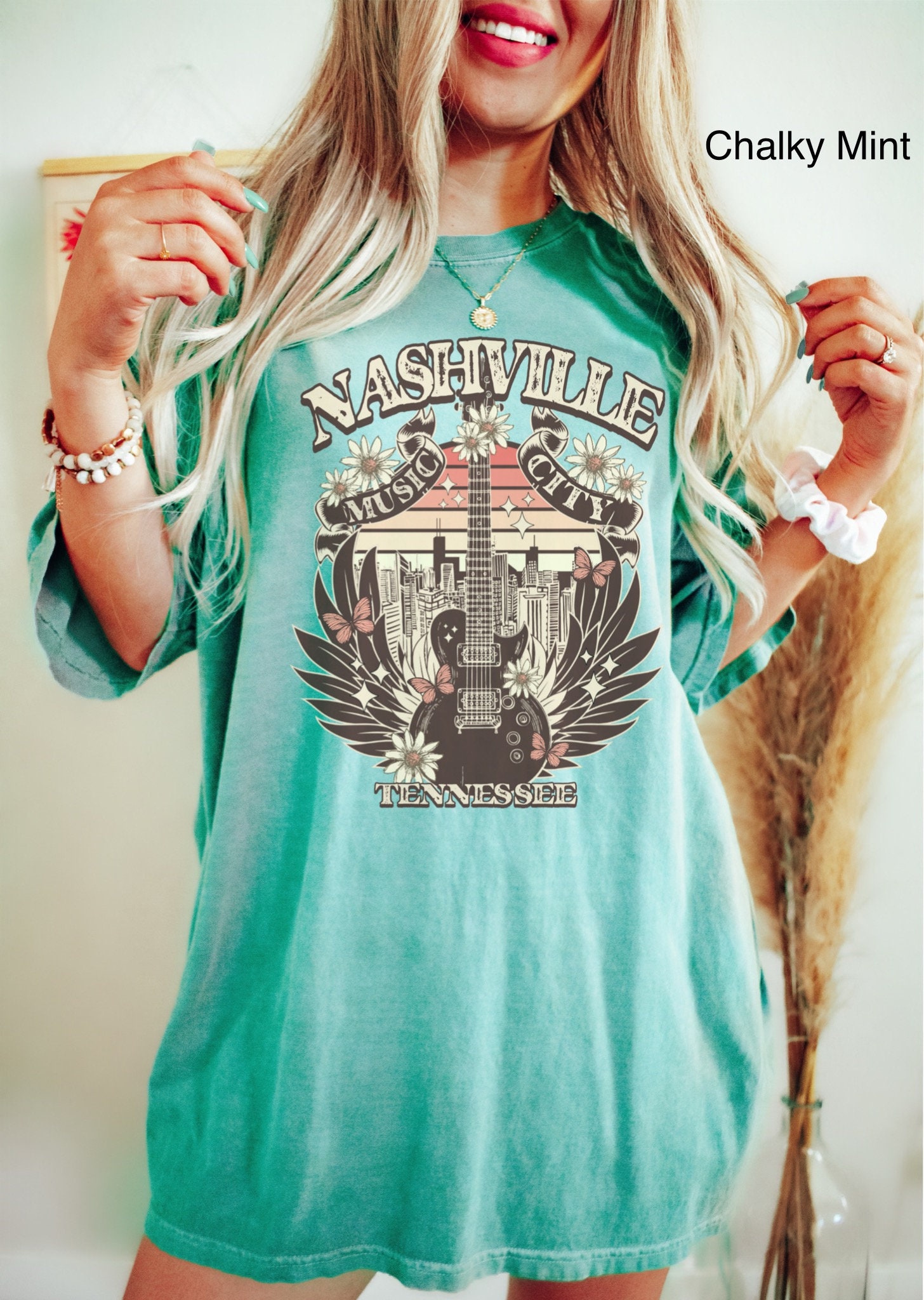 Nashville Tennessee Music City Retro Comfort Colors Shirt