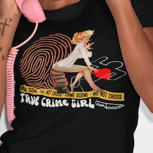 True Crime Girl, Krimiliebhaber T-Shirt, im Grunde ein Detektiv, Buch-Nerd-T-Shirt, Podcast-T-Shirt