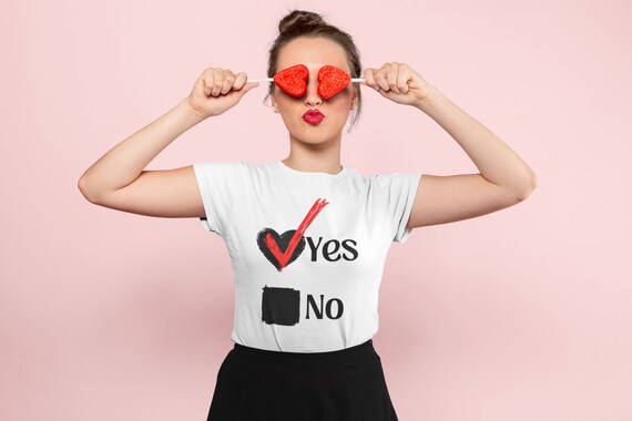 Check Yes or No, Valentines Day Shirt - Etsy