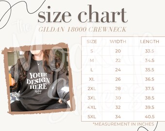 Gildan 18000 Size Chart Gildan Size Chart Gildan 18000 Mockup Gildan Mockup Gildan Mockups Model Sweatshirt Size Chart Gildan Sizing Chart