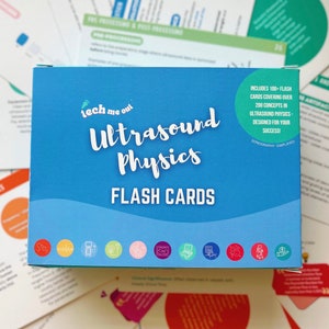 Cartes flash de l'étude SPI sur la physique des ultrasons | Matériel d'étude pour les étudiants en échographie | Cadeau étudiant en échographie