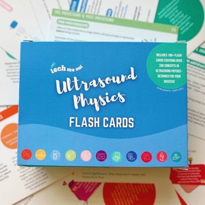 Ultrasound Physics SPI Study Flash Cards | Sonography Student Study Materials | Ultrasound Student Gift