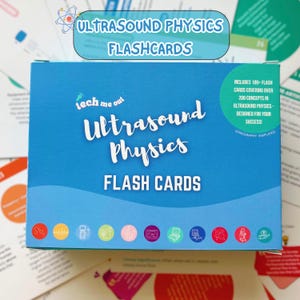 Cartões de estudo de física de ultrassom SPI | Materiais de estudo para alunos de ultrassonografia | Presente para alunos de ultrassom