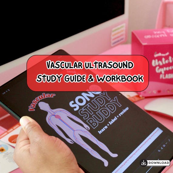 Vascular Ultrasound Workbook | Digital Study Guide for Sonography Students | ARDMS RVT Registry Prep