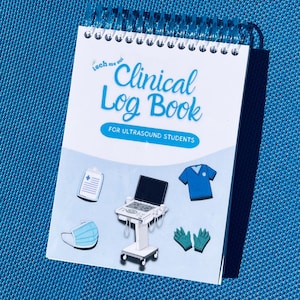 Libro de registro clínico para estudiantes de ecografía / Cuaderno de registro clínico portátil con espiral para escuelas de ecografía