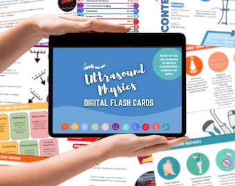 Ultrasound Physics Digital Flash Cards | ARDMS SPI Exam Prep | Visual Ultrasound Study Materials