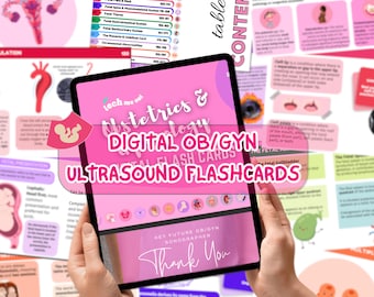 Obstetrics & Gynecology Ultrasound Digital Flashcards | OBGYN Sonography Digital Study Guide | Board Exam Prep