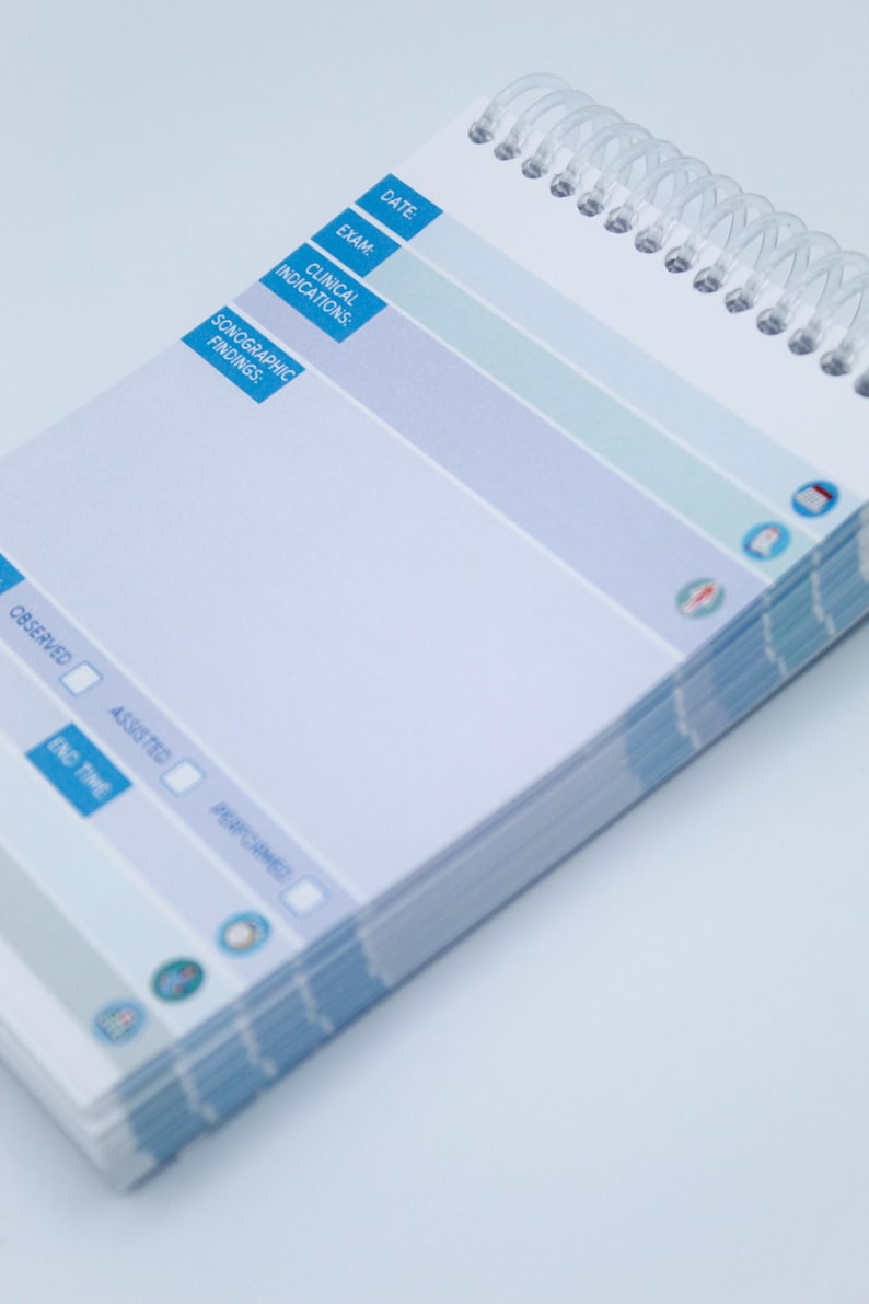 Clinical Rotation Tracker Clinical Log Book for Sonography Students | Spiral Bound Portable ...