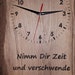 Wanduhr mit Spruch Eiche mit Baumkante und Rinde Etsy.de