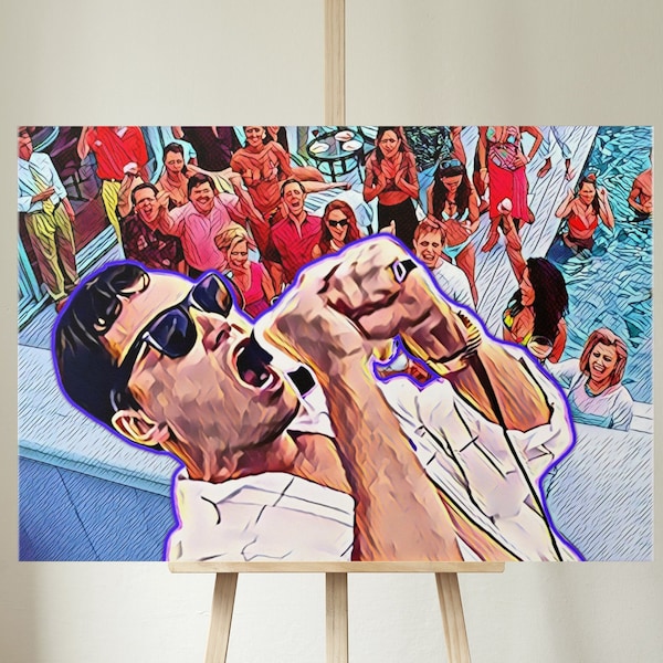 The WOLF of WALL STREET, Leonardo DiCaprio, Jordan Belfort, Abstrakte Wandkunst, Digitaler Download + Poster + Leinwand