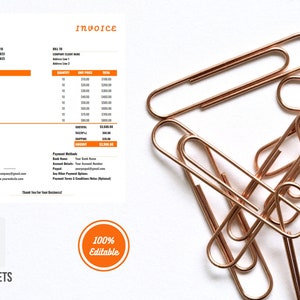 Google Sheets Invoice Template, Business invoice, Freelance invoice, Small business invoice, Modern client invoice,Minimalist invoice