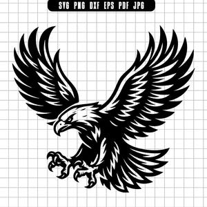 Eagle Svg, Eagle Dxf, Eagle Png, Eagle Cut File, Clipart, Digital File, Svg File, Silhouette, Instant Download