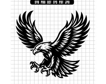 Eagle Svg, Eagle Dxf, Eagle Png, Eagle Cut File, Clipart, Digital File, Svg File, Silhouette, Instant Download