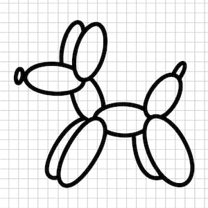 Ballon Hund geschnitten Datei, Ballon Tier Schmuck, Hund Ballon Clipart, Cut File, Vektor geschnitten Datei, Instant Download