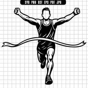 Runner Svg, Finish Line Svg, Marathon Svg, Race Winner Svg, Sprint Svg, Athlete Svg, Track And Field Svg, Sportsman Svg