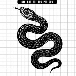 Snake Svg, Snake Clipart Svg, Snake Cut File Svg, Snake Silhouette Svg, Snake Dxf Svg, Snake Png Svg, Snake Digital Svg File